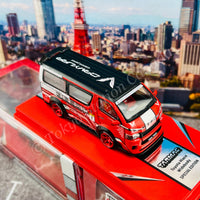 TARMAC WORKS HOBBY64 Toyota Hiace Widebody Red T64-038-GBN "2021 HK Toycar Salon Edition"