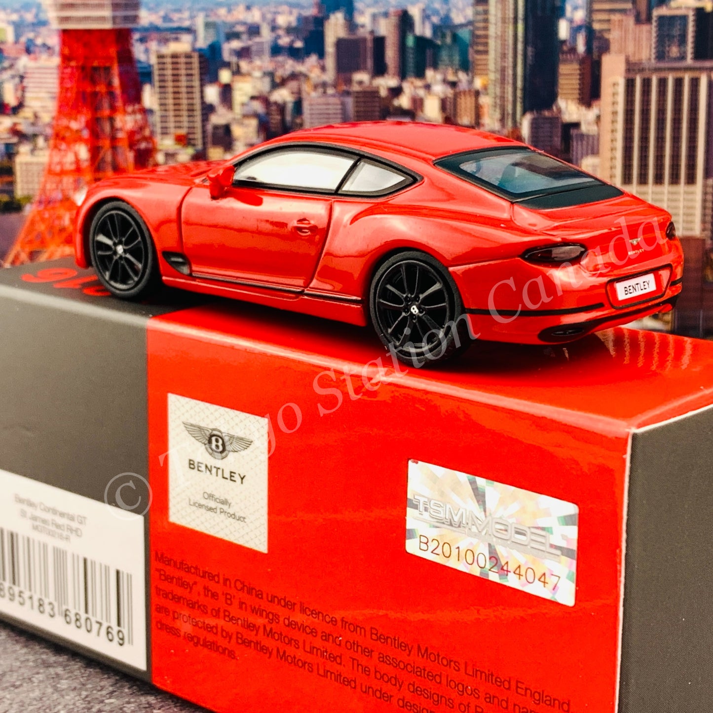 MINI GT 1/64 Bentley Continental GT St James Red RHD MGT00216-R