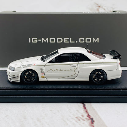 Ignition Model 1/43 Nissan Skyline GTR Mine's R34 White IG1812