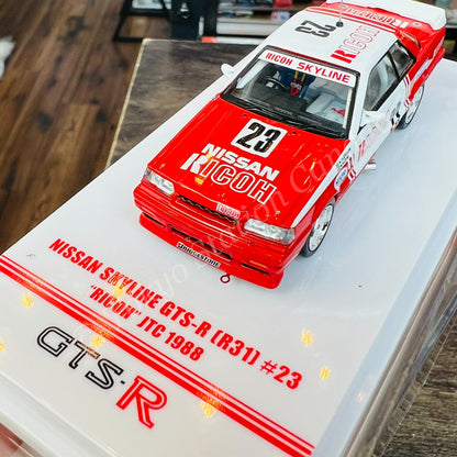 INNO64 1/64 NISSAN SKYLINE GTS-R (R31) #23 "RICOH" JTCC 1988 IN64-R31-RI23