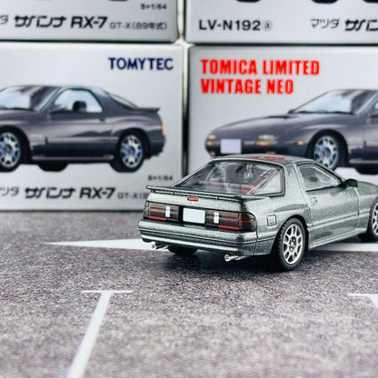 Tomica Limited Vintage Neo 1/64 Mazda Savanna RX7 GT-X (Year 1989) LV-N192a Grey