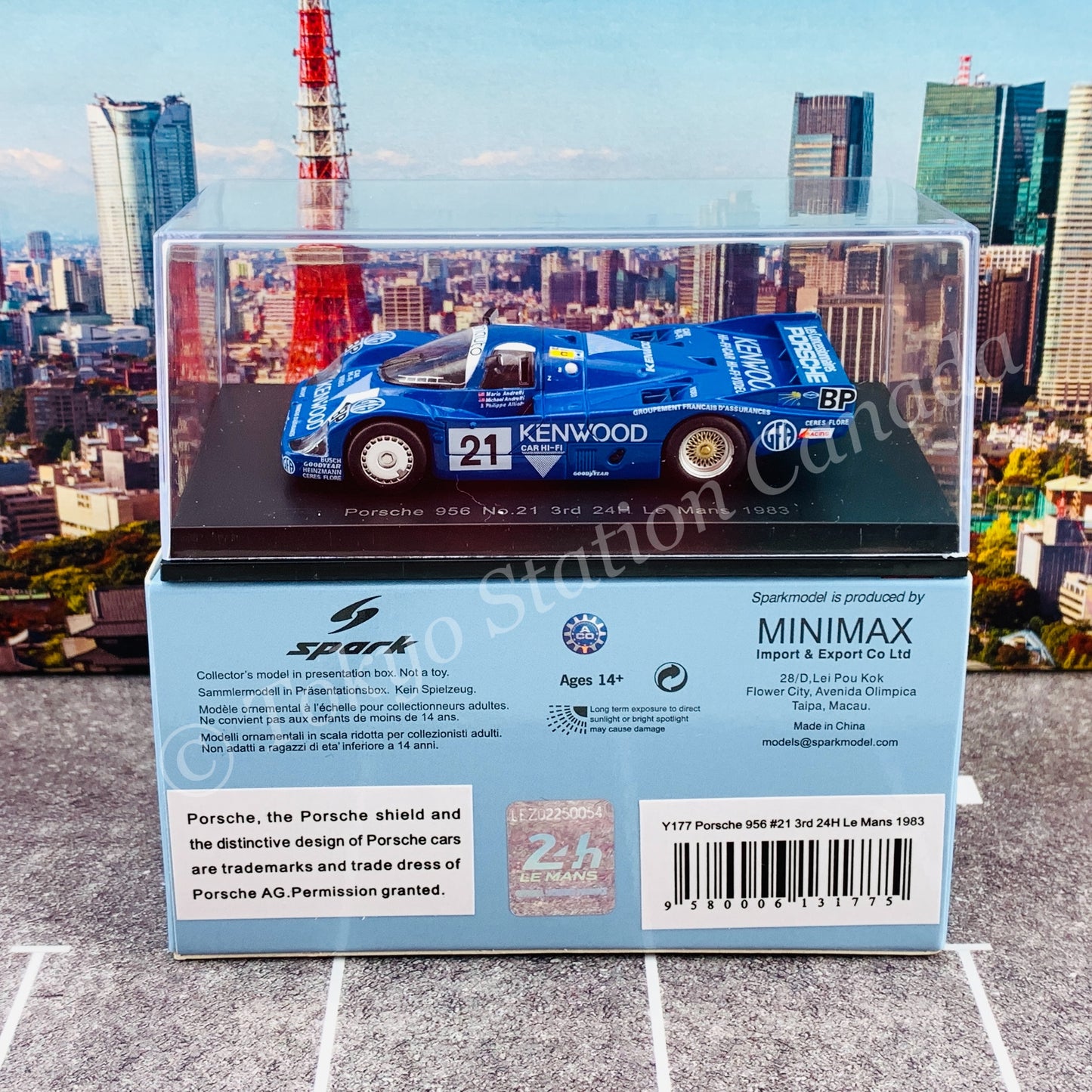 Sparky 1/64 Porsche 956 No.21 3rd 24H Le Mans 1983 M. Andretti - M. Andretti - P. Alliot Y177