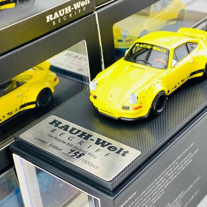MODEL COLLECT 1/64 Porsche RWB 930 Ducktail Wing Yellow MC640002A