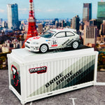 TARMAC WORKS 1/64 HOBBY64 Honda Civic Type R EK9 BRIDE with Container T64-TL010-BR