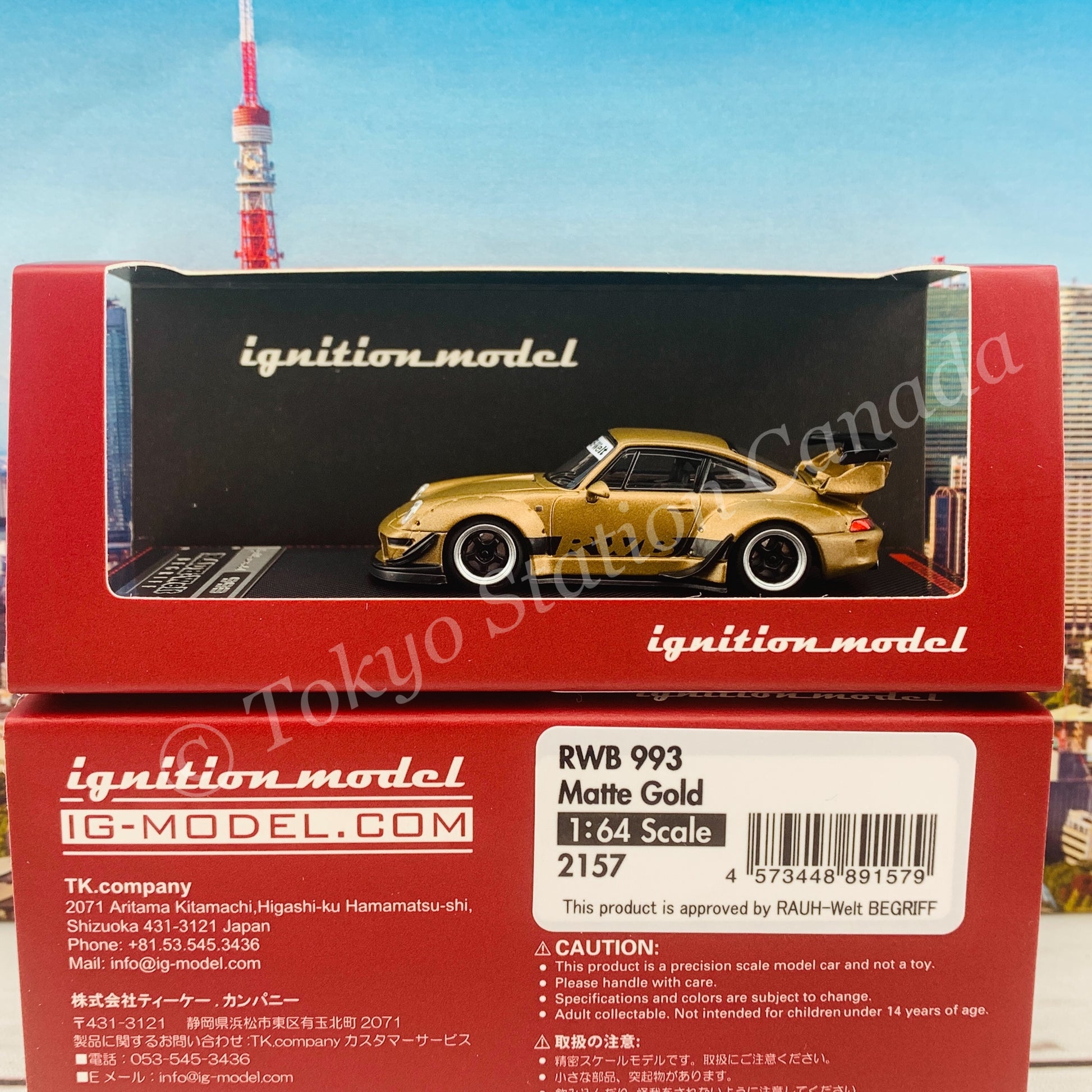 Ignition Model 1/64 RWB 993 Matte Gold IG2157