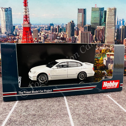 HOBBY JAPAN 1/64 Toyota ARISTO V300 VERTEX EDITION Customized Version White Pearl HJ641030CW