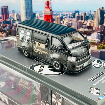 Tarmac Works 1/64 COLLAB64 Toyota Hiace Widebody Mooneyes T64-038-ME2