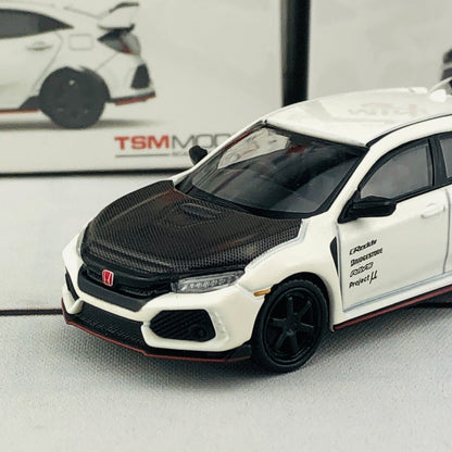 MINI GT 1/64 Honda Civic Type R (FK8) Championship White w/Carbon Kit & TE37 Wheel (RHD) MGT00065-R