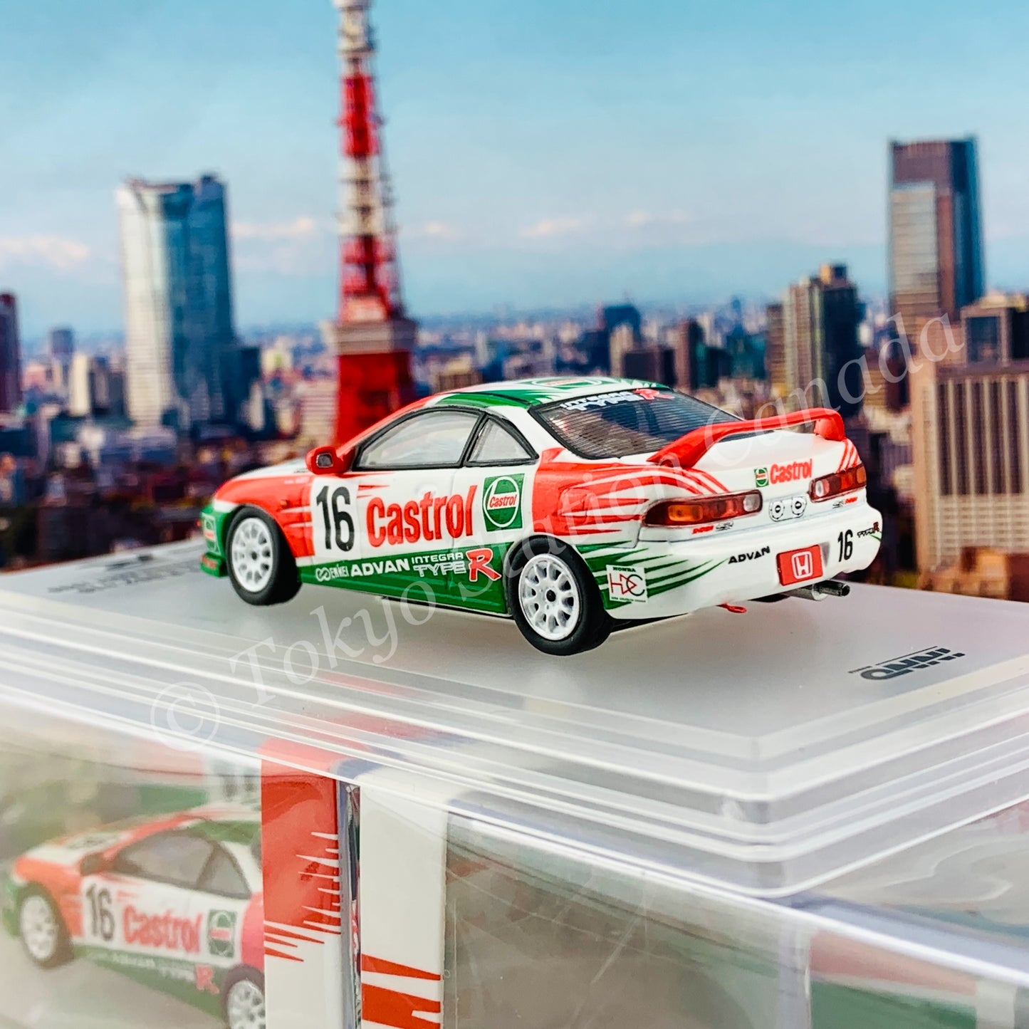 INNO64 1/64 HONDA INTEGRA TYPE-R DC2 #16 CASTROL SUEPR N1 ENDURANCE RACE 1996 IN64-DC2-CA16