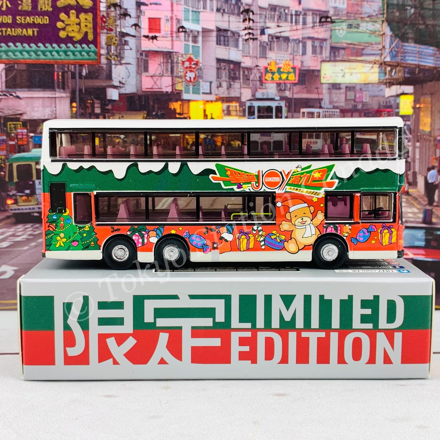 TINY 微影 KMB VOLVO Olympian Hong Kong Christmas Limited Edition (1 Star Ferry 尖沙咀碼頭) 九巴富豪 Olympian 11米 "聖誕Joy滿九巴" [展會限定] KMB2020083