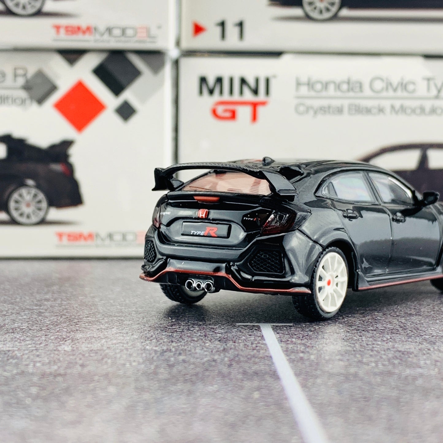 MINI GT 1/64 Honda Civic Type R (FK8) Crystal Black Modulo Edition Malaysian Exclusive RHD MGT00011-R
