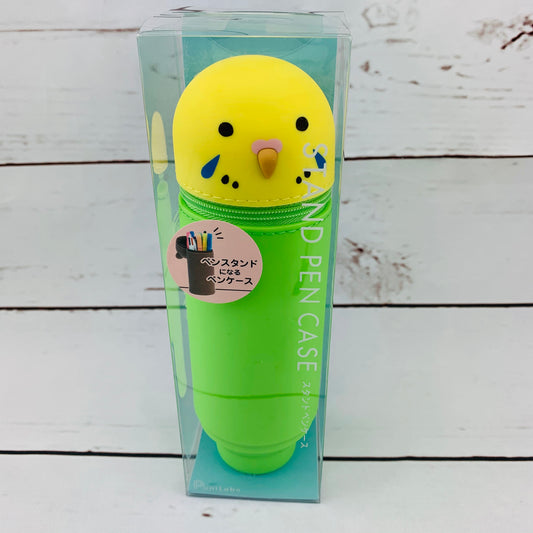 LIHIT LAB Japan Animal "Standing" Pencil Case - Budgerigar A-7712-9