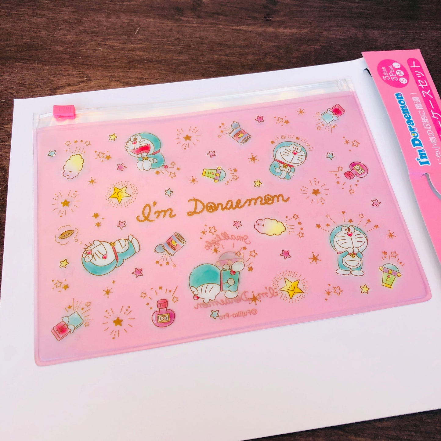I'm Doraemon Fastener Case 3P Pastel Color Set ID-5533103KP