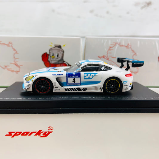 Sparky 1/64 Mercedes-AMG GT3 - Mercedes-AMG Team Black Falcon - Winner 24H Nurburgring 2016 B. Schneider - M. Engel - A. Christodoulou - M. Metzger Y156