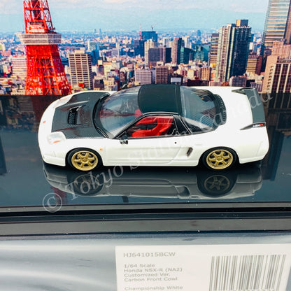 HOBBY JAPAN 1/64 Honda NSX-R (NA2) Carbon Front Cowl / Customized Ver. Championship White HJ641015BCW