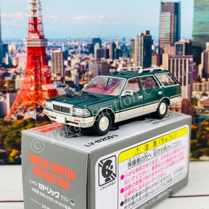 Tomytec Limited Vintage Neo 1/64 Nissan Cedric Wagon V20E SGL Limited (Green / Silver) LV-N209b