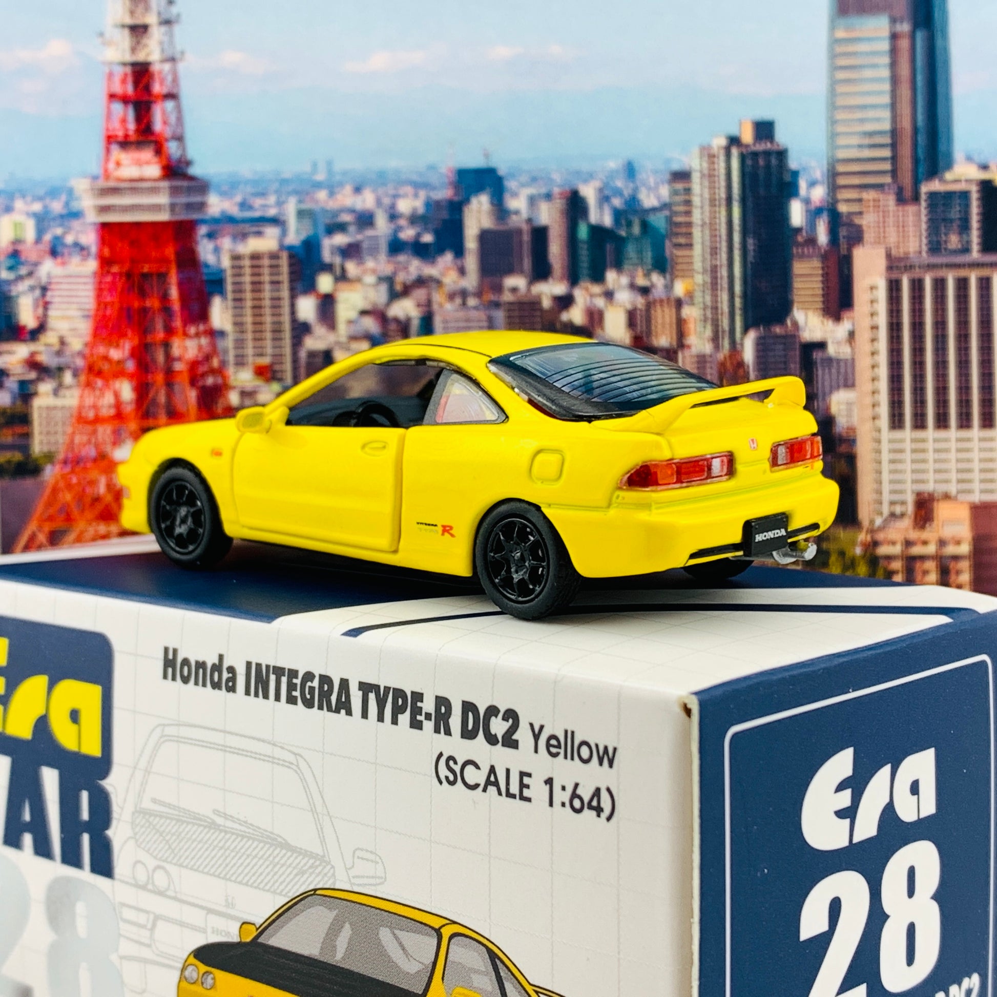 ERA CAR 28 1/64 Honda Integra Type-R DC2 Yellow HA20DC2RN28