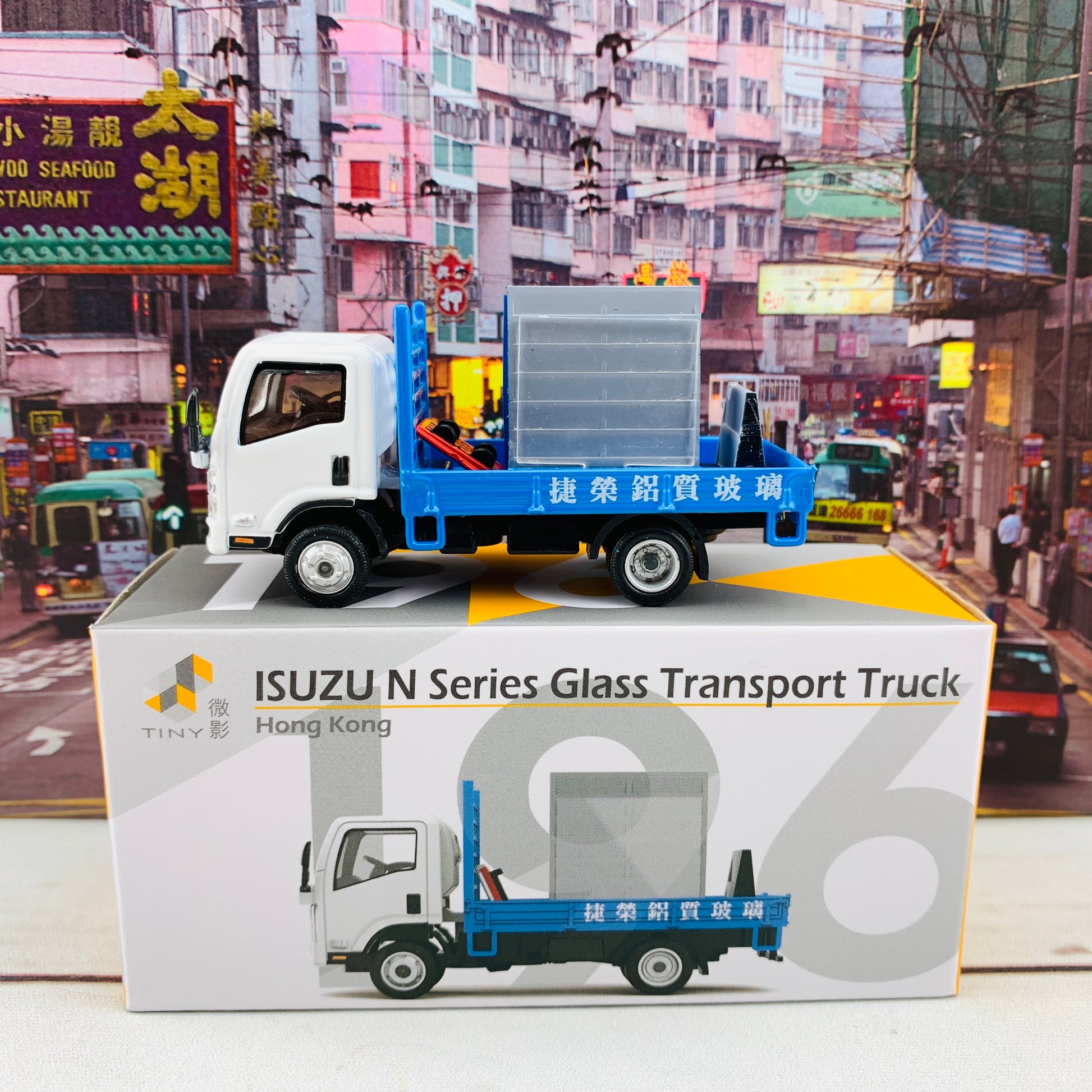 1/76 Tiny 微影 196 ISUZU N Series Glass Transport Truck 五十鈴N系列 玻璃運送車 ATC64674