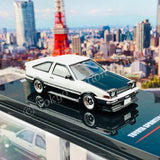INNO64 1/64 TOYOTA SPRINTER TRUENO AE86 White/Black With Extra wheels (Japan Special Edition) IN64-AE86T-WHB