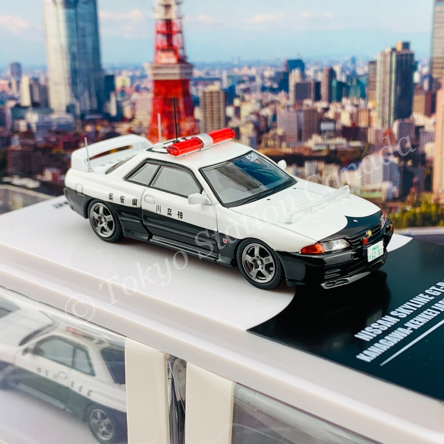 INNO64 1/64 NISSAN SKYLINE GT-R (R32) KANAGAWA-KENKEI Japanese Police car IN64-R32-JPPC