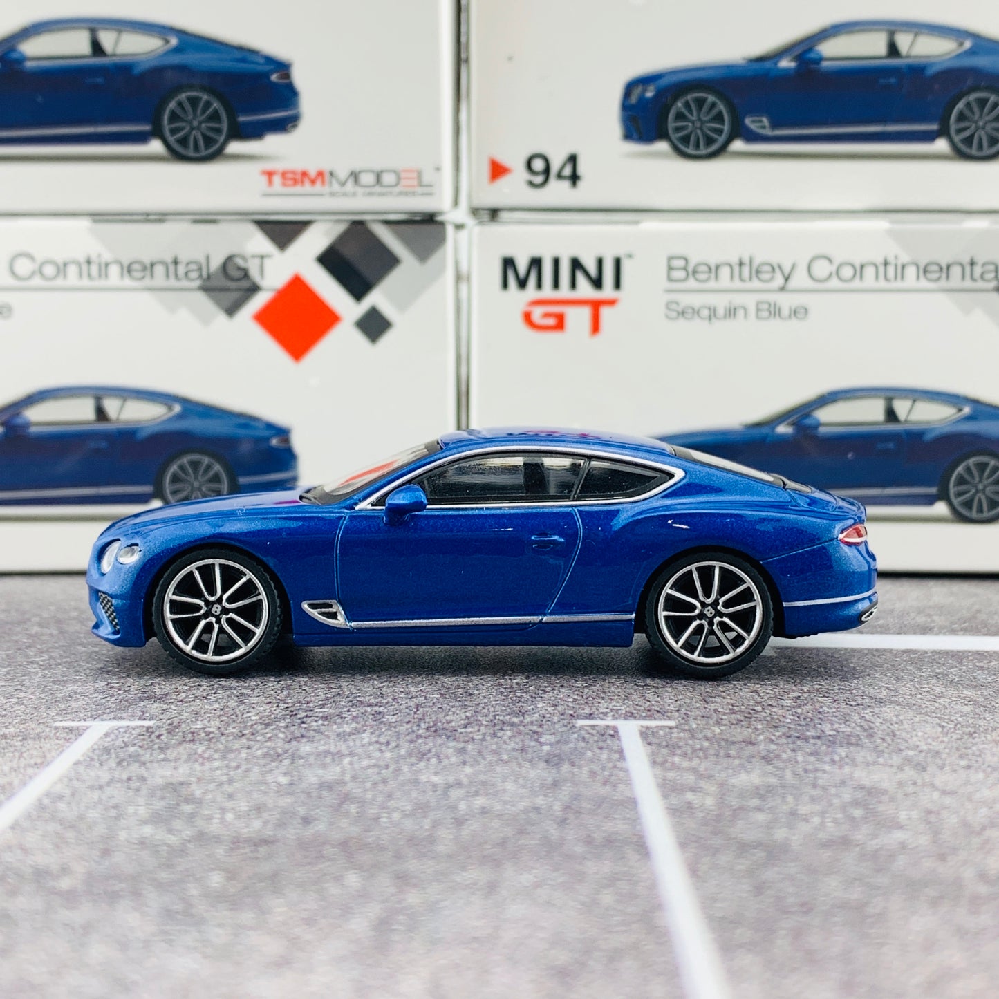 MINI GT 1/64 Bentley Continental GT Sequin Blue MGT00094-R