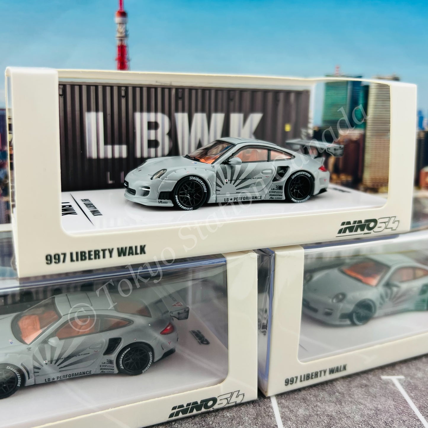 INNO64 1/64 997 LIBERTY WALK Matte Grey IN64-997LB-MG