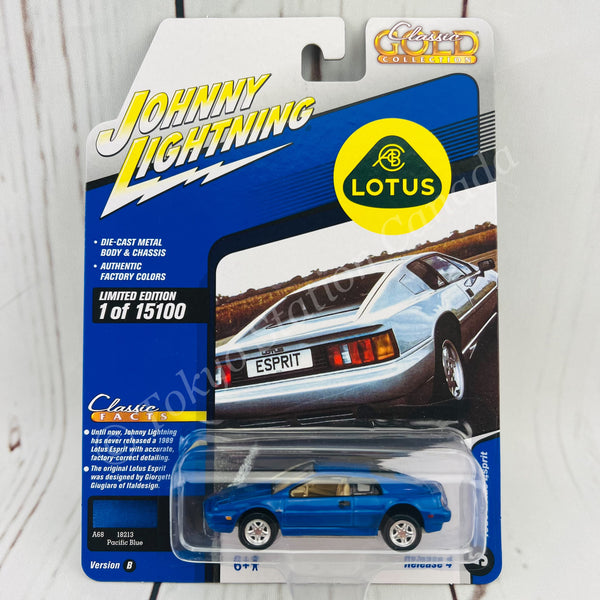 JOHNNY LIGHTNING 1/64 Classic GOLD COLLECTION 1989 Lotus Esprit Pacific Blue 849398049631