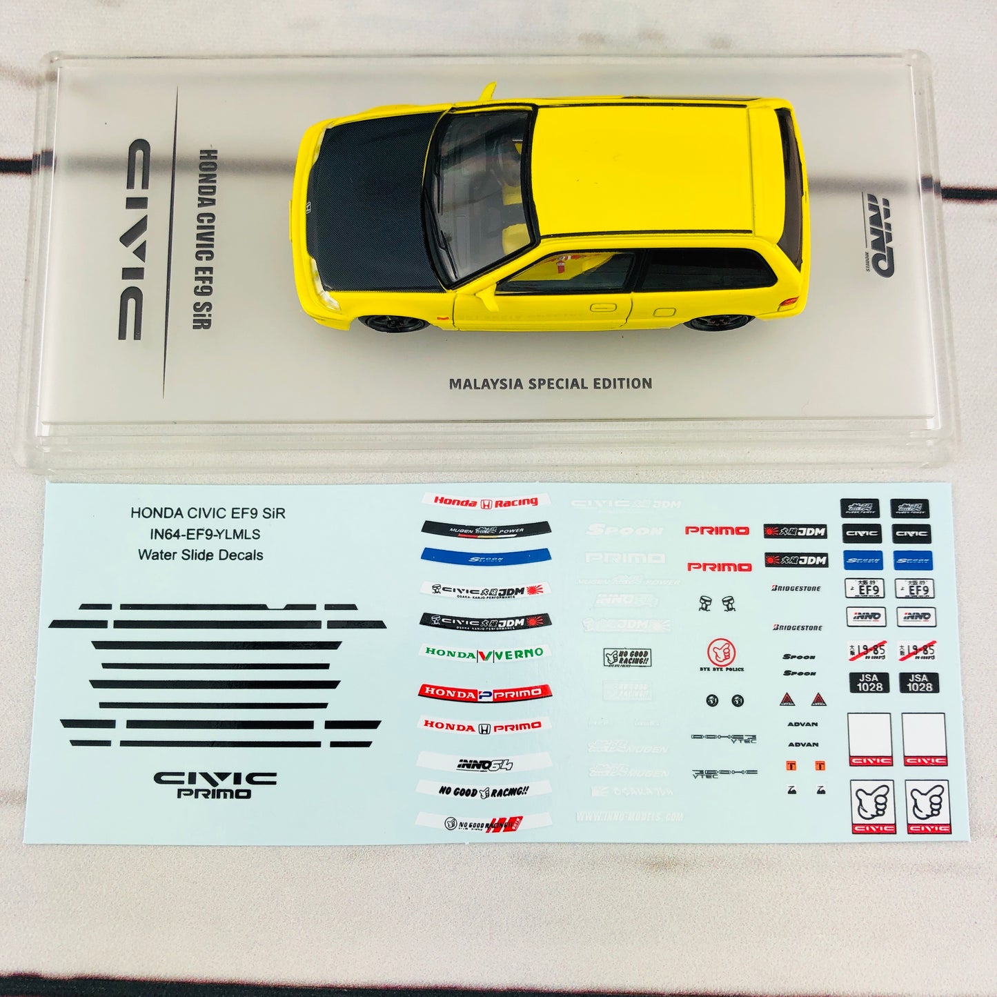 INNO64 HONDA CIVIC EF9 SiR Malaysia Special Edition IN64-EF9-YLMLS