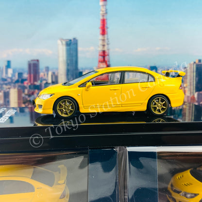HOBBY JAPAN 1/64 Mugen Civic TYPE R (FD2) Sunlight Yellow HJ641003MY