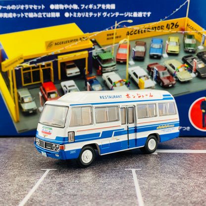 Tomica Limited Vintage 1/64 Toyota Coaster LV-184a (White/Blue Restaurant)
