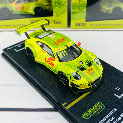 Tarmac Works 1/64 Porsche 911 GT3 R Macau GT Cup FIA GT World Cup 2018 Laurens Vanthoor T64-032-18MGP911