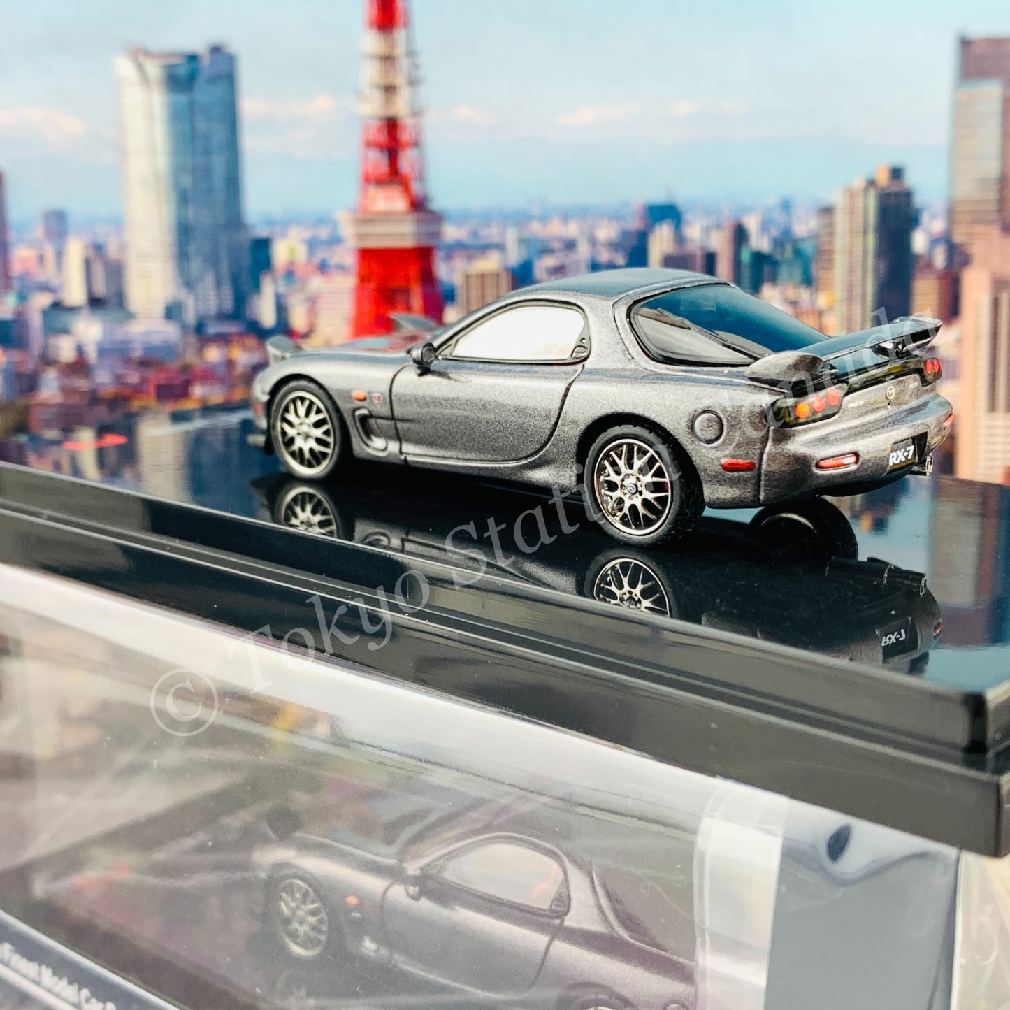 HOBBY JAPAN 1/64 Mazda RX-7 (FD3S) SPIRIT R TYPE A With Engine Display Model Gray Metallic HJ642007DGM