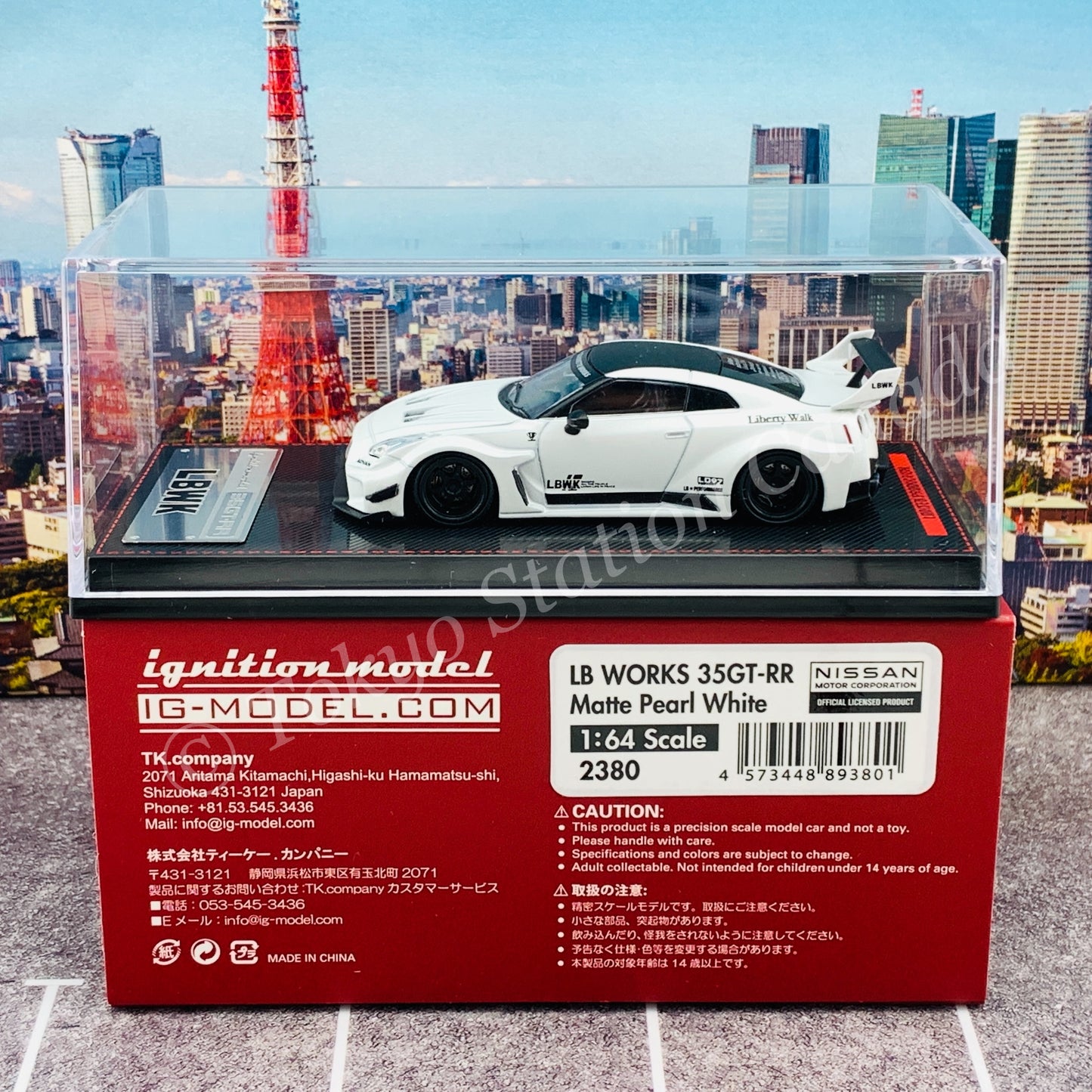 Ignition Model 1/64 LB-Silhouette WORKS GT Nissan 35GT-RR Matte Pearl White IG2380