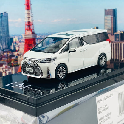 HOBBY JAPAN 1/64 LEXUS LM 300h HYBRID 4 SEATER WHITE with WHITE INTERIOR (LHD) HJ641022CAWW