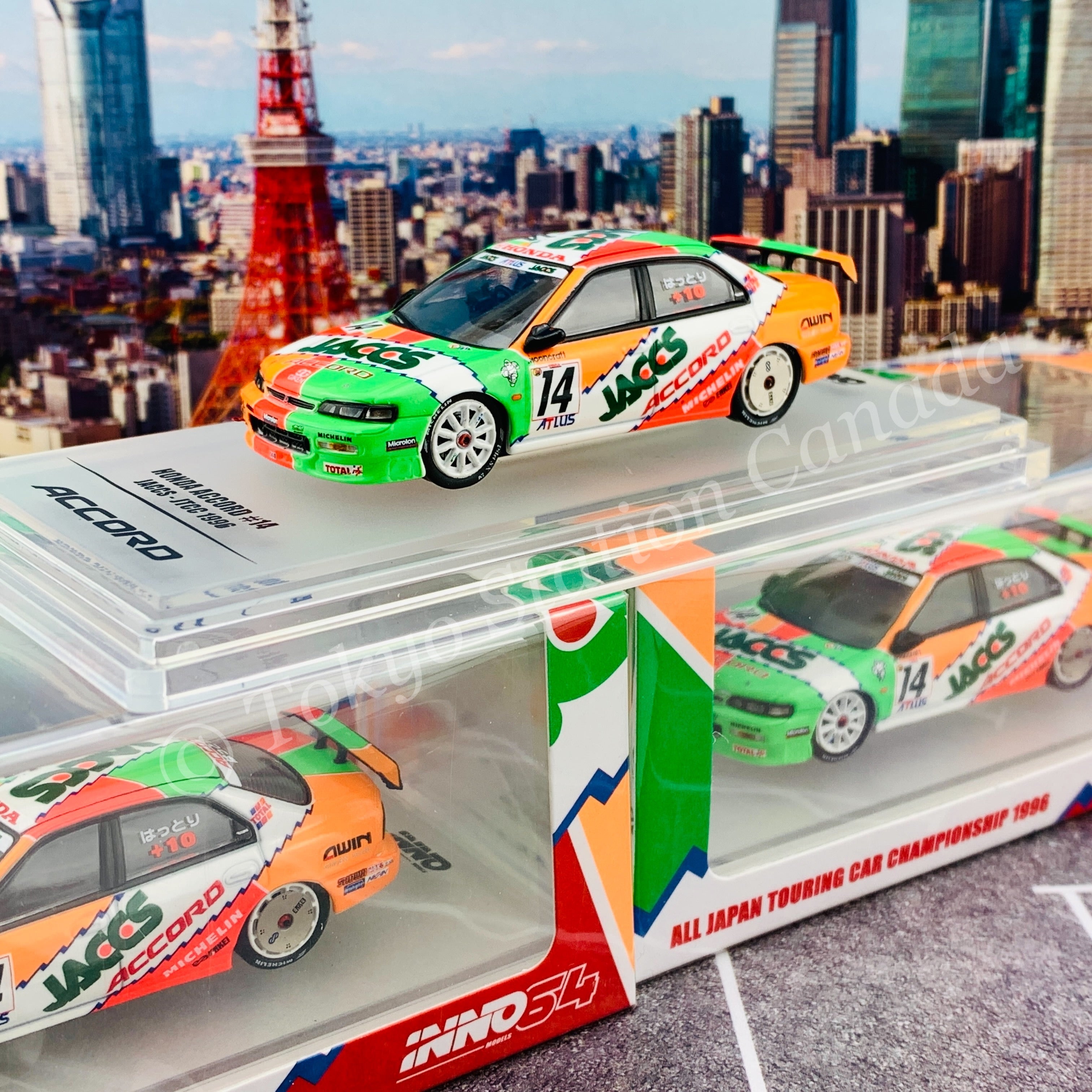 イノモデル 1/64 ホンダ アコード ジャックス #14 1996 INNO64 1/64 HONDA ACCORD CD6 #14 JACCS JTCC 1996 IN64-CD6