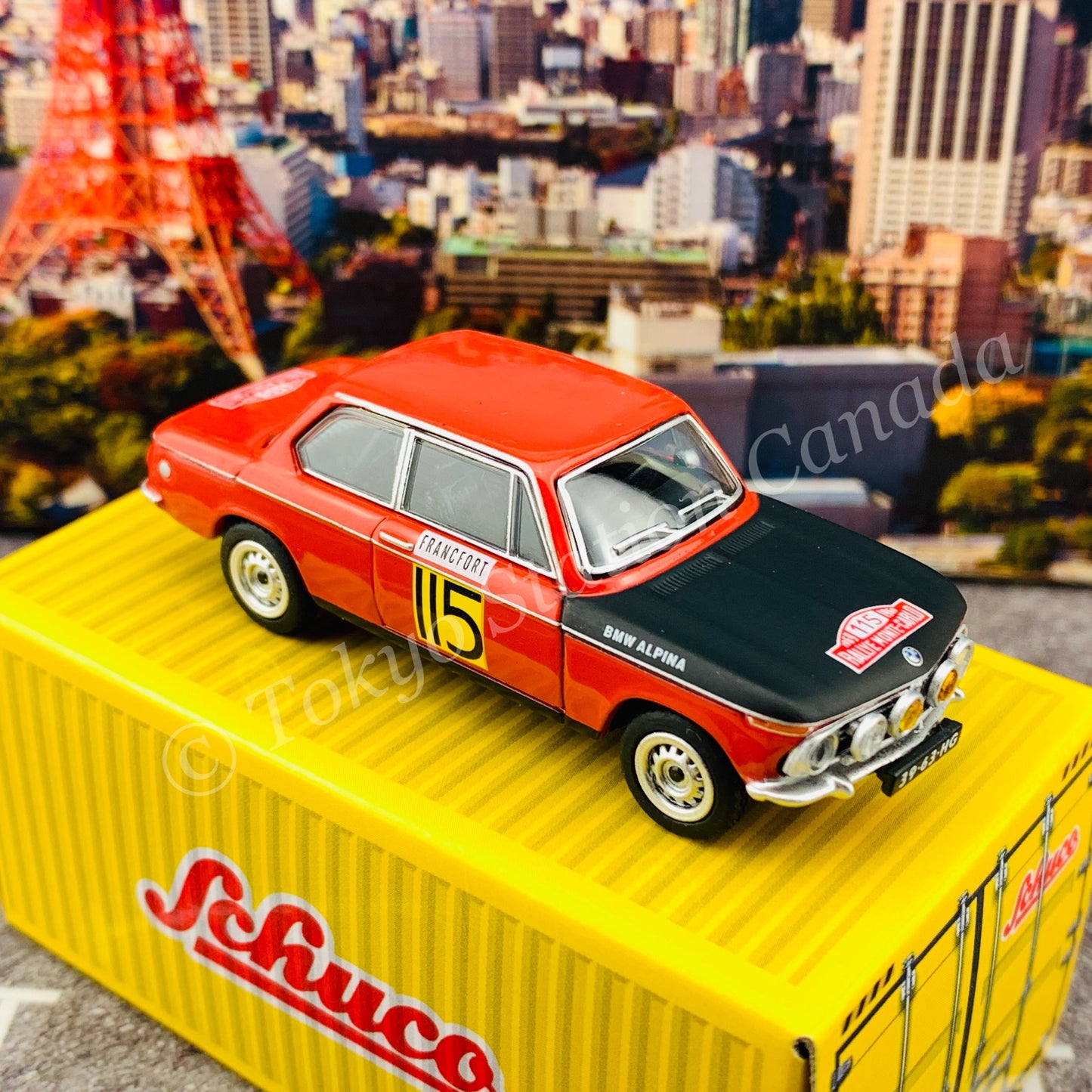 Tarmac Works x Schuco 1/64 BMW 2002  Rally Monte Carlo 1969 *** Schuco Special Edition *** T64S-007-MC69