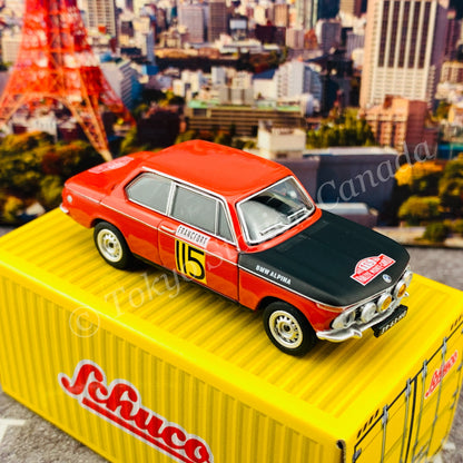 Tarmac Works x Schuco 1/64 BMW 2002  Rally Monte Carlo 1969 *** Schuco Special Edition *** T64S-007-MC69