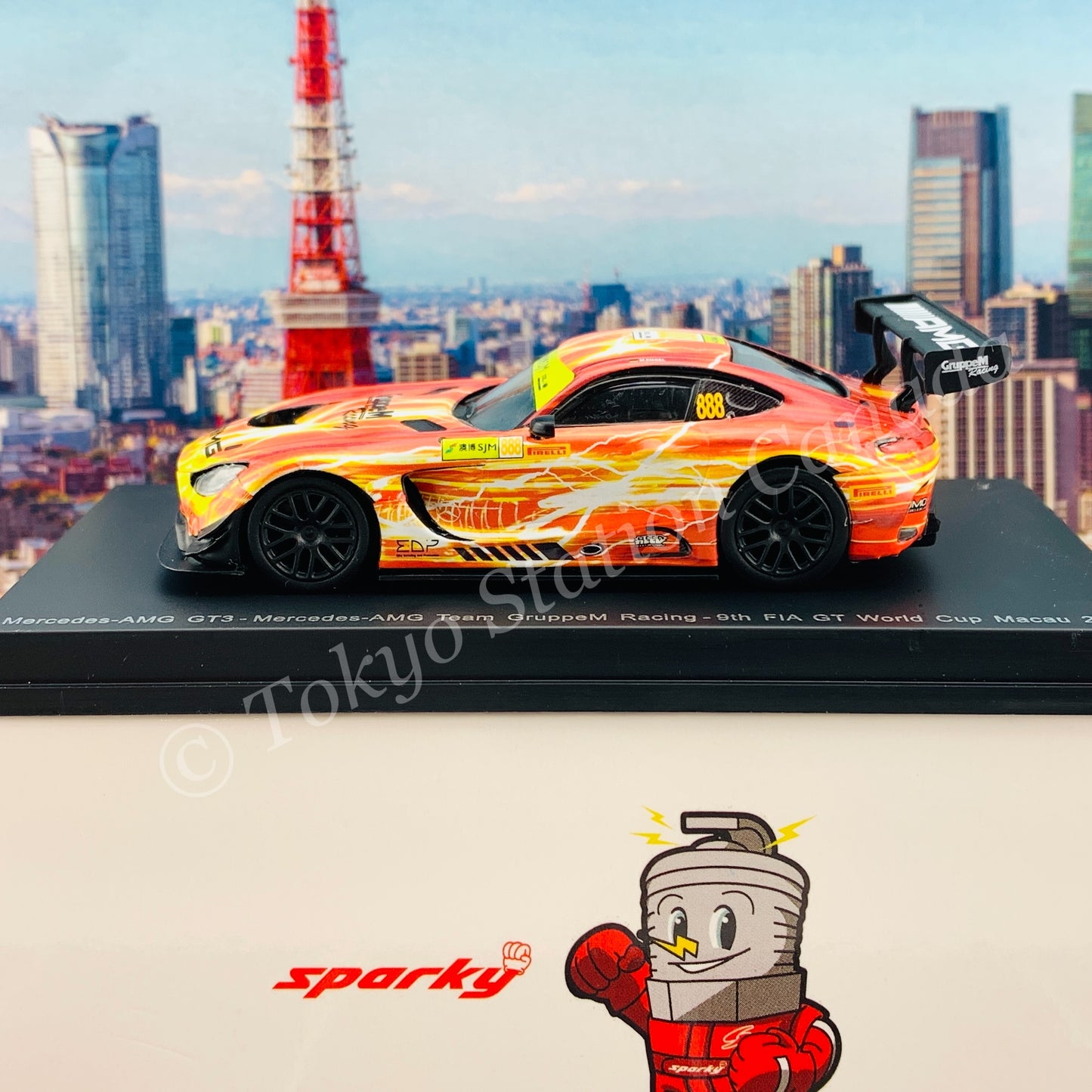 Sparky 1/64 MERCEDES-AMG GT3 NO.888 MERCEDES-AMG TEAM GRUPPEM RACING 9TH FIA GT WORLD CUP MACAU 2019 MARO ENGEL Y169