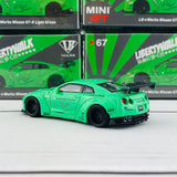 MINI GT LIBERTYWALK LB★WORKS Nissan GTR (R35) Light Green LHD PHILIPPINES EXCLUSIVE PRODUCT MGT00067-L