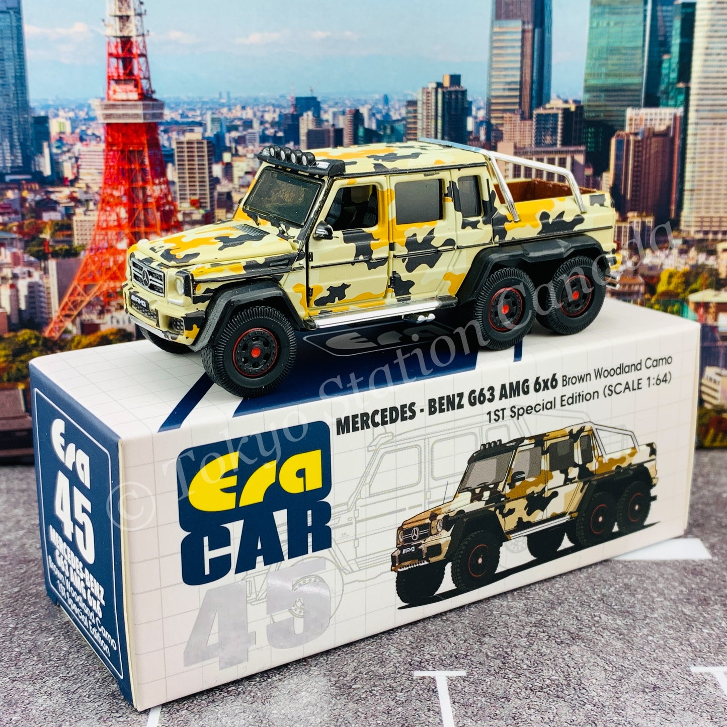 ERA CAR 45 1/64 Mercedes-Benz G63 AMG 6x6 Brown Woodland Camo (1st Special Edition) MB206X6RF45