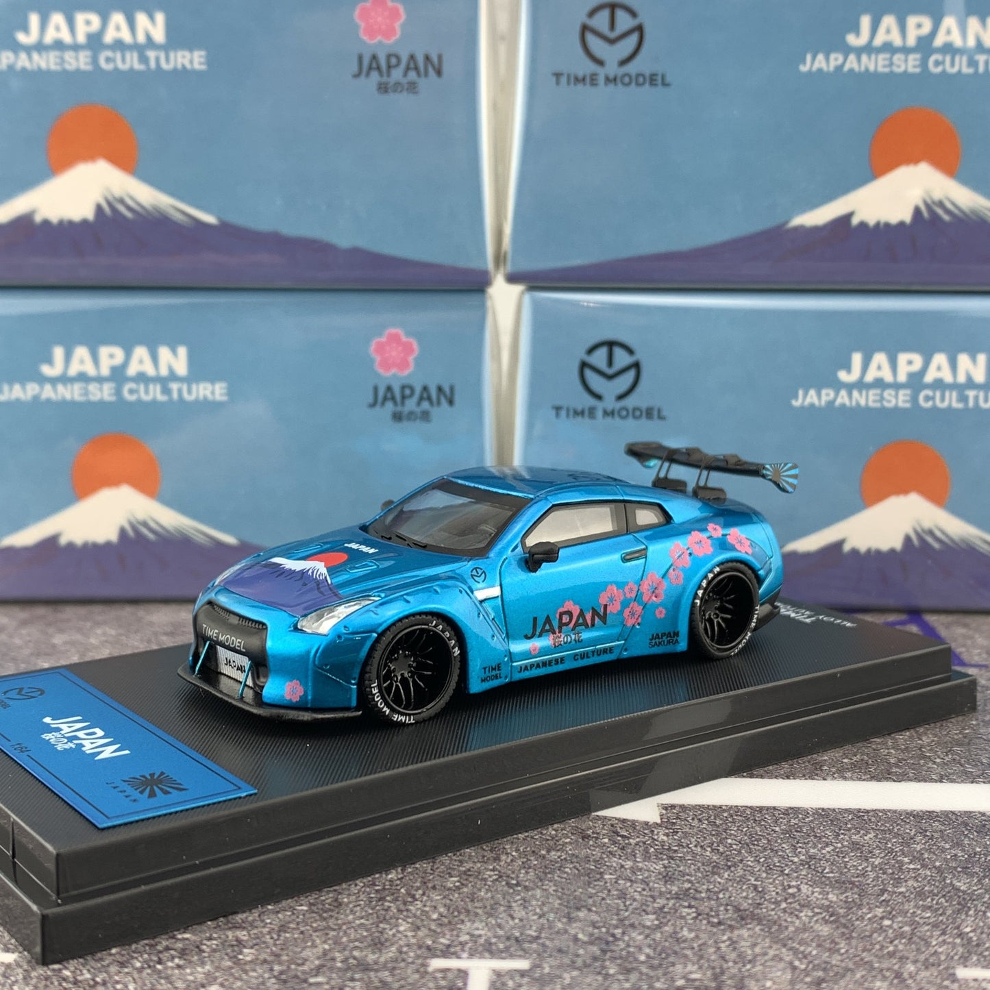 TIME MODEL 1/64 Japanese Culture Sukura GTR R35 with High Wing