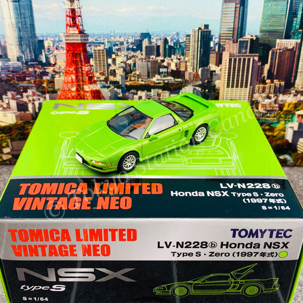 Tomytec Limited Vintage Neo 1/64 Honda NSX TypeS-Zero1997 model (Yellowish Green) LV-N228b
