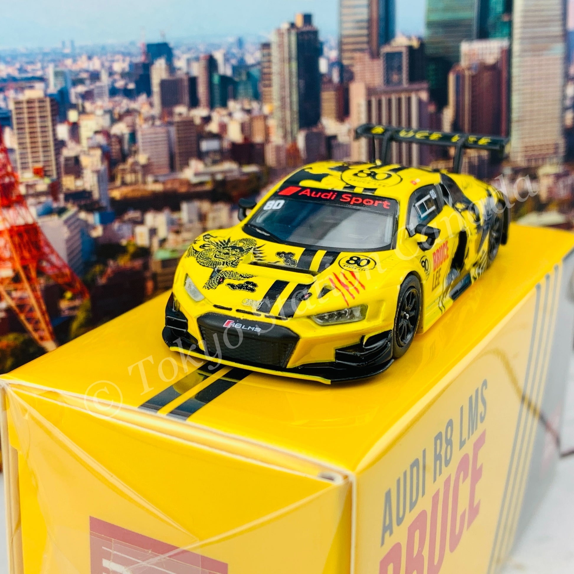 POPRACE 1/64 Audi R8 LMS Bruce Lee 80TH PR64-R8LMS-BL80