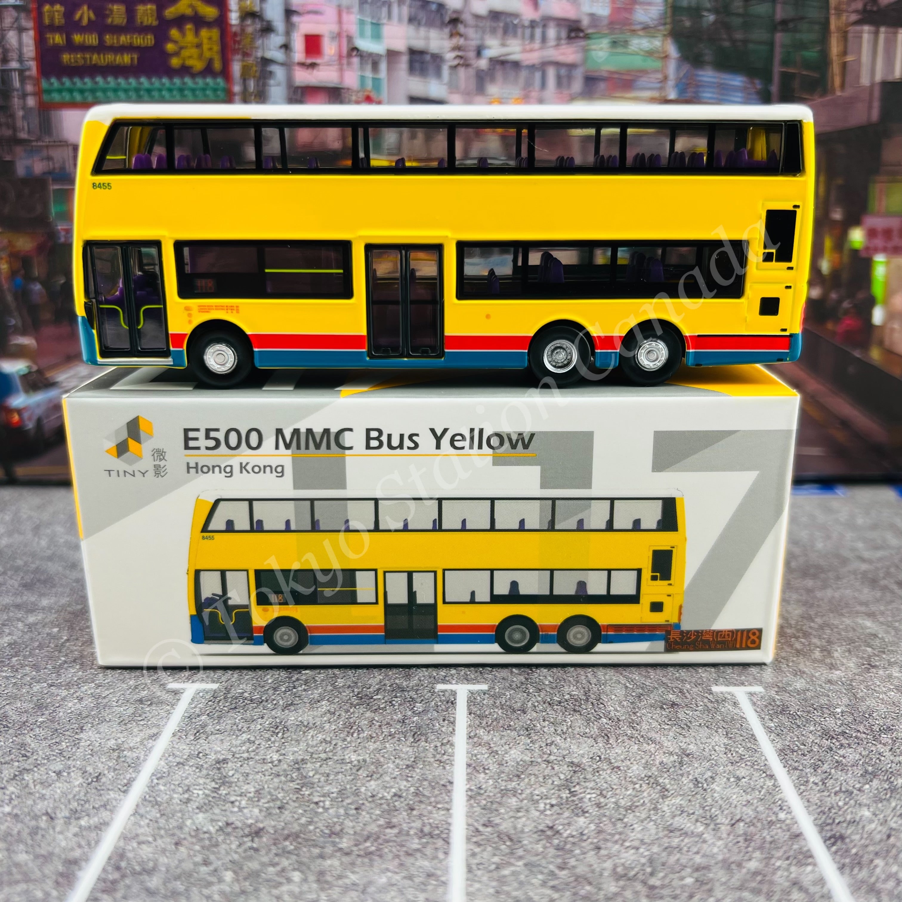 TINY 微影L17 E500 MMC Bus Yellow (Cheung Sha Wan West 118 長沙灣西