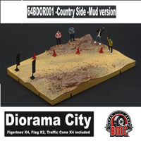 BM CREATIONS JUNIOR 1/64 Diorama City - 001 Country Side Mud version 64BDOR001