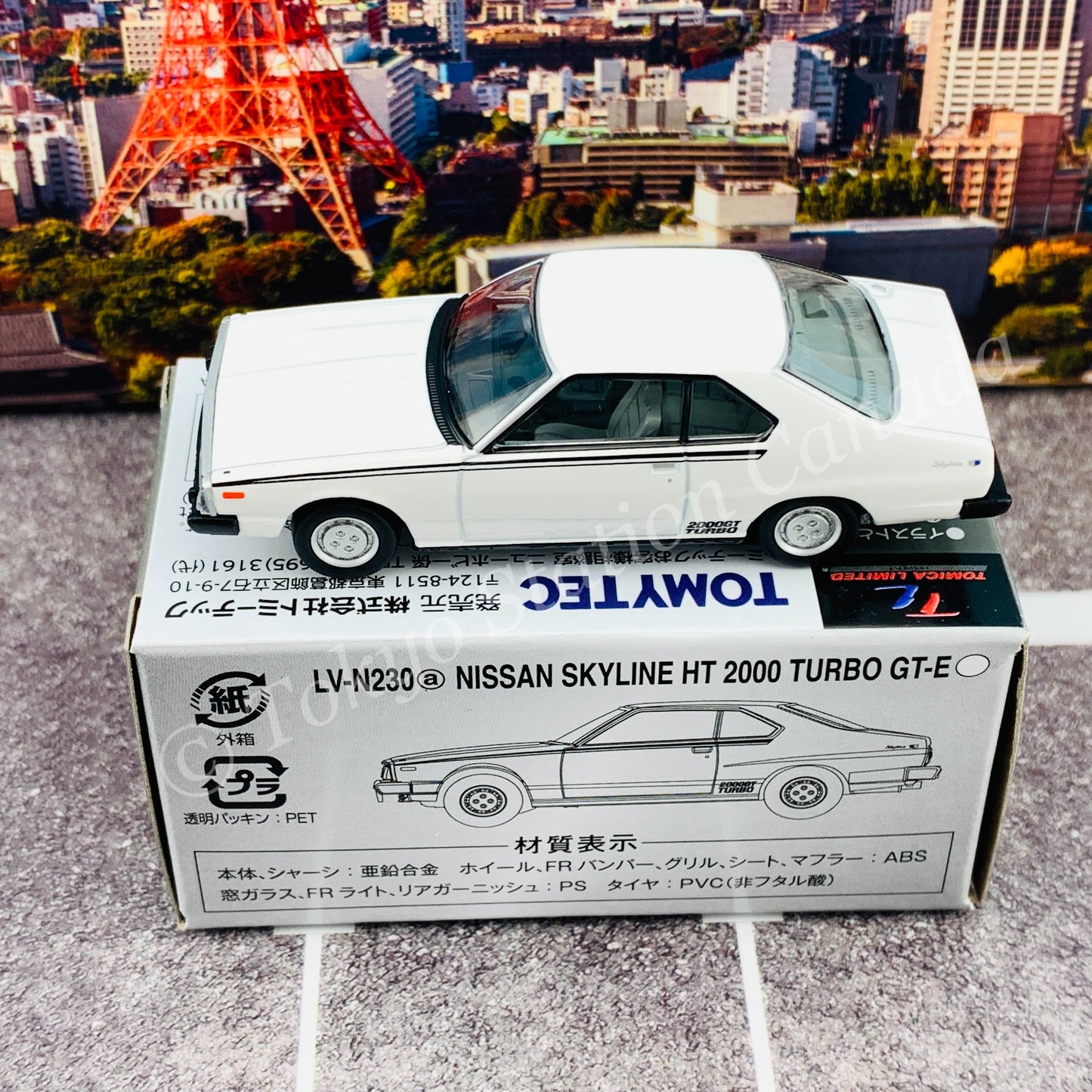Tomytec Tomica Limited Vintage Neo 1/64 Nissan Skyline HT 2000 Turbo GT-E (White) LV-N230a