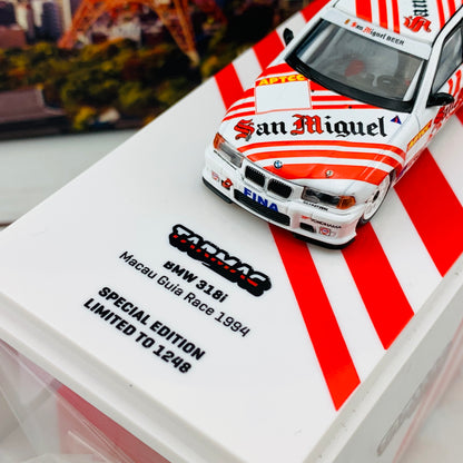 Tarmac Works 1/64 BMW 318i Macau Guia Race 1994 #2 - S. Soper #3 - C. Kwan  T64-034-94MGP02