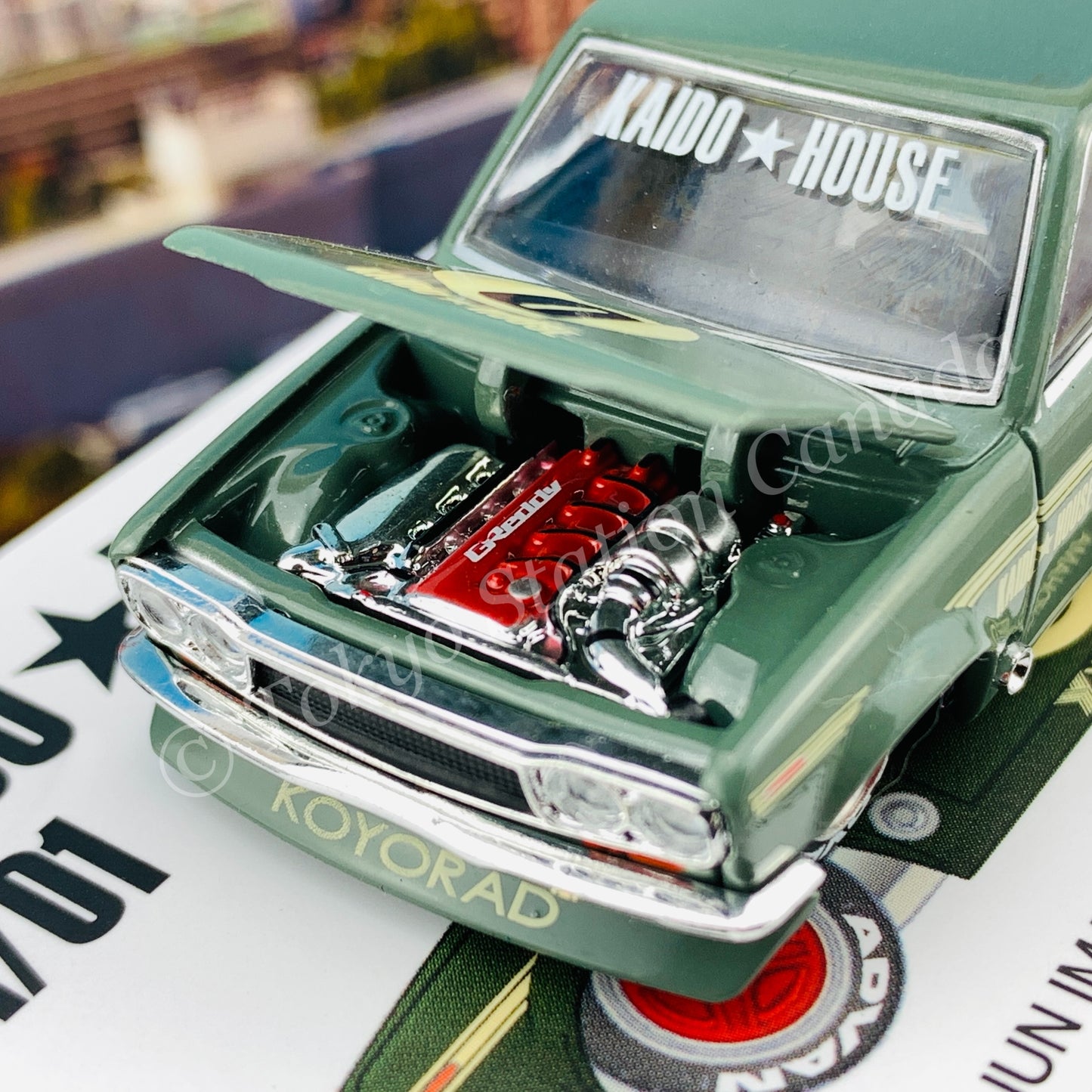 KaidoHouse x MiniGT 1/64 Datsun 510 Pro Street OG Green LHD KHMG001