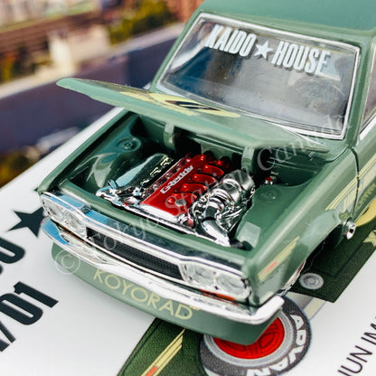 KaidoHouse x MiniGT 1/64 Datsun 510 Pro Street OG Green LHD KHMG001