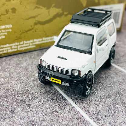 BM CREATIONS JUNIOR 1/64 Suzuki Jimny JB23 WHITE RHD (With Offroad Package) 64B0069